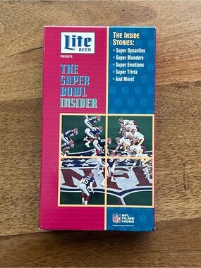 Miller Lite Beer Presents The Super Bowl Insider 1992 VHS - Pink & Blue Box